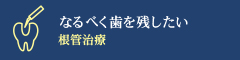 「なるべく歯を残したい」 根管治療